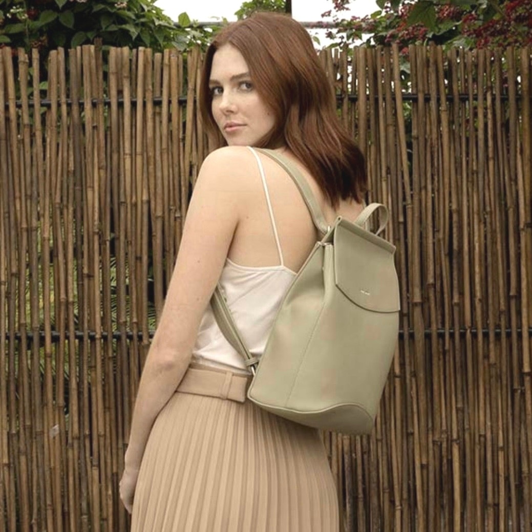Vegan Pixie Mood The Kim Backpack In Sage Green
